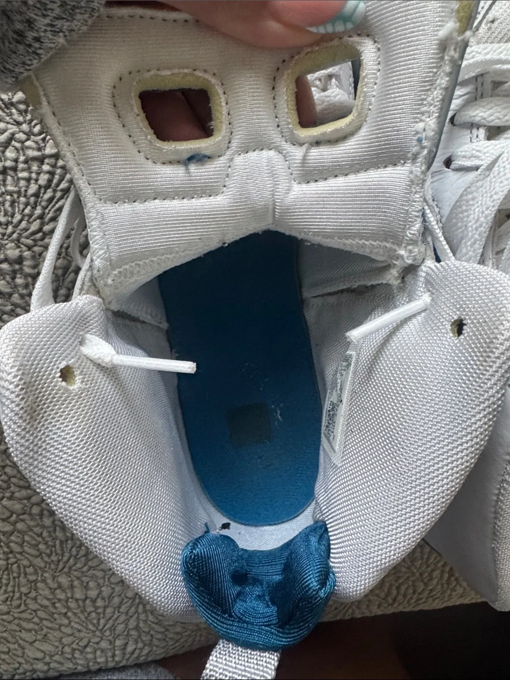 Jordan MVP (GS) Kids White and Blue High-Top Sneakers